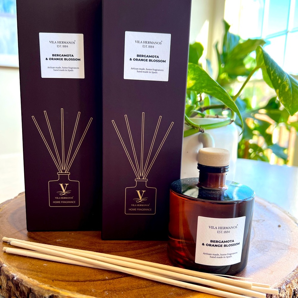 Apothecary Bergamot & Orange Blossom Reed Diffuser- set of 2